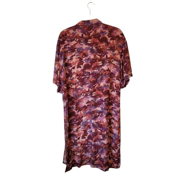 Anthropologie Women's Pink & Purple Abstract Breezy Tunic Size L - Picture 3 of 8